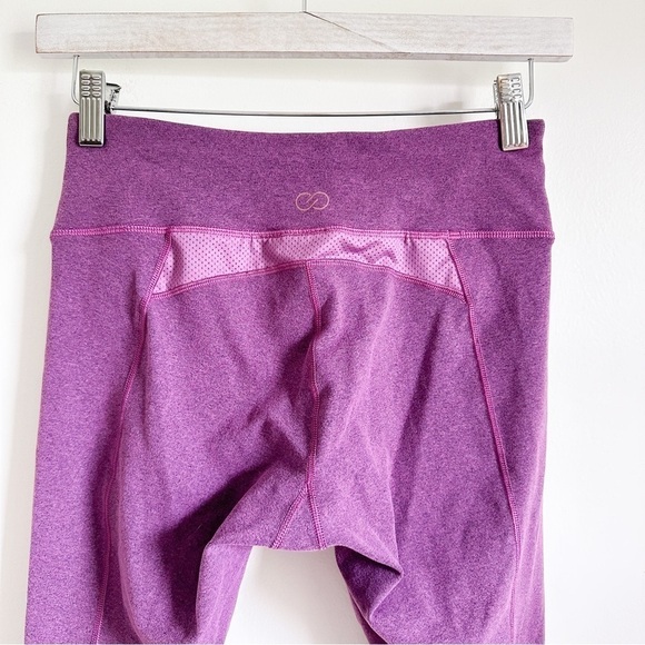 CALIA Essential Crossover Heathered Purple Fitted Capris Leggings sz Small - Picture 11 of 14